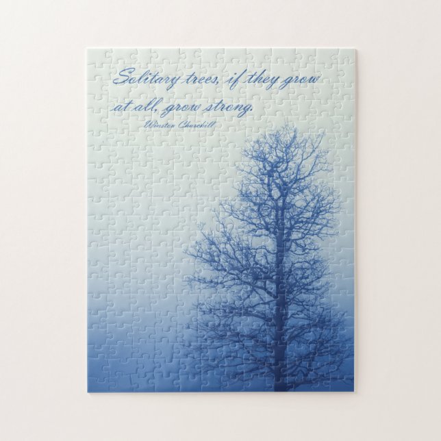 Solitary Trees Grow Strong  -  11x14 - 252 pcs Jigsaw Puzzle (Vertical)