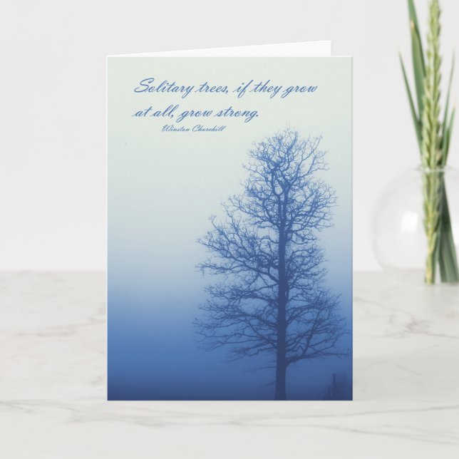 Solitary Trees Grow Strong  -  Greeting Card (Front)