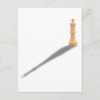 Solitary Whiite King Postcard