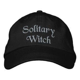 Solitary Witch Quote Purple Personalised Black Embroidered Baseball Cap