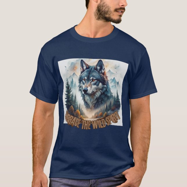 Solitary Wolf on the Peaks T-Shirt (Front)