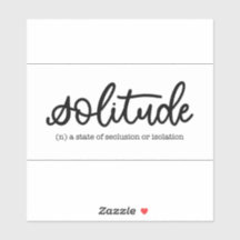 Solitude Sticker