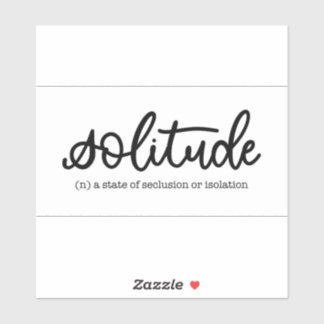 Solitude Sticker