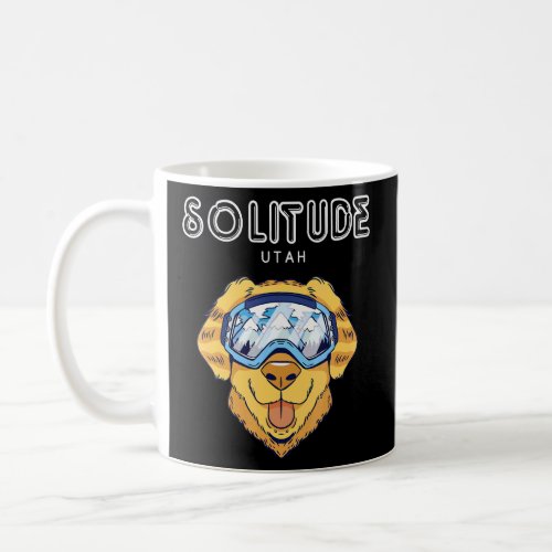 Solitude Utah _ Funny Dog Ski Googles  Coffee Mug