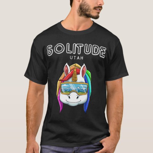 Solitude Utah _ Ski and Snowboard Unicorn T_Shirt