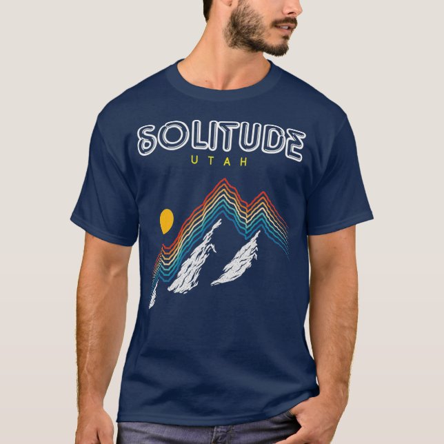 Solitude Utah   Ski Resort 1980s Retro T-Shirt (Front)