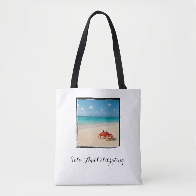 Solo And Celebrating – Confident Crab Tote Bag (Front)