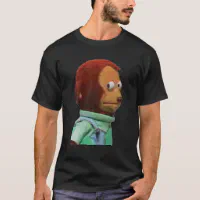 Awkward Look Meme Monkey Puppet Meme Men's T-shirt Back Print