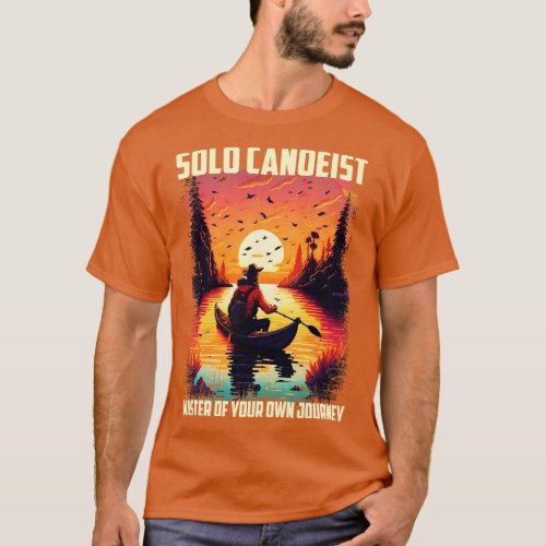 Solo Canoe Canoeing T_Shirt