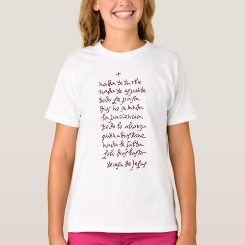 Solo Dios basta Let nothing disturb thee T_Shirt