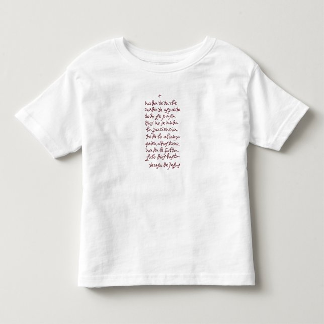 Solo Dios basta (Let nothing disturb thee) Toddler T-shirt (Front)