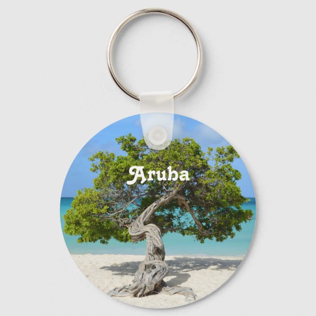 Solo Divi Divi Tree in Aruba Keychain (Front)