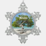 Solo Divi Divi Tree In Aruba Snowflake Pewter Christmas Ornament at Zazzle