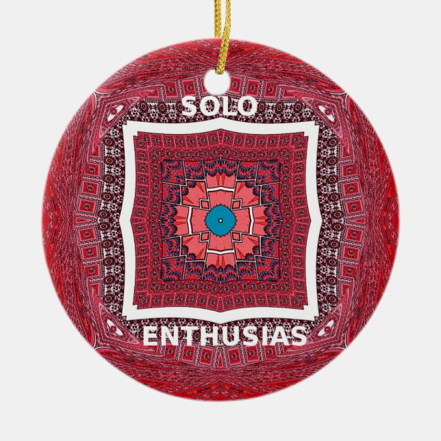 Solo Enthusiasm Ceramic Ornament (Front)