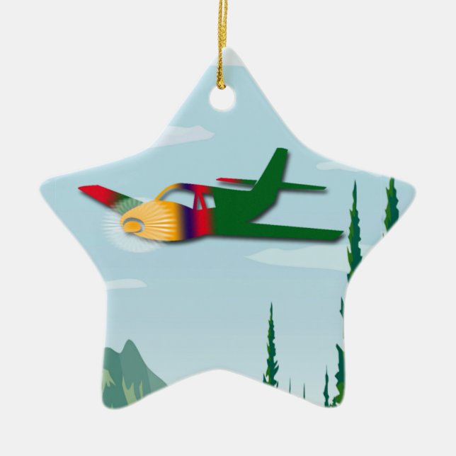 Solo Flight Ceramic Ornament (Front)