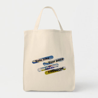 Solo hike, your pace, your rhythm, freedom. tote bag