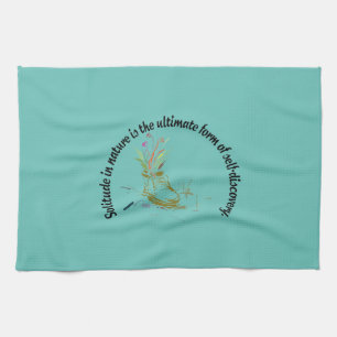 Solo in nature the ultimate form of self-discovery kitchen towel