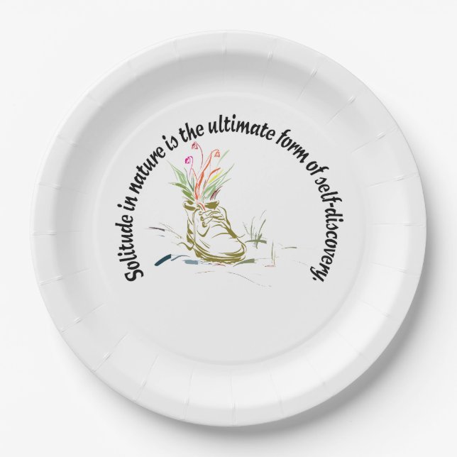 Solo in nature the ultimate form of self-discovery paper plates (Front)