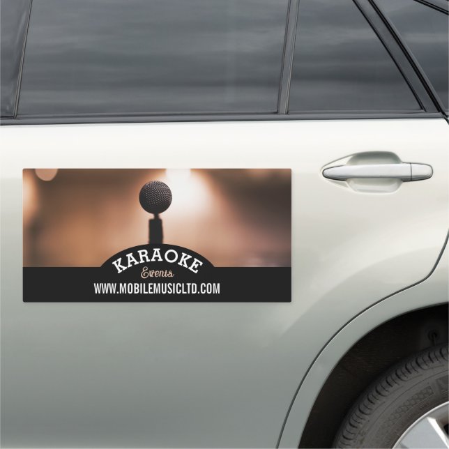 Solo Microphone, Karaoke Event Organizer Car Magnet (In Situ)