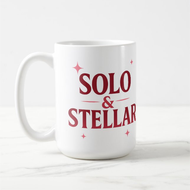 Solo & Stellar Modern Valentine Quote Design Coffee Mug (Left)