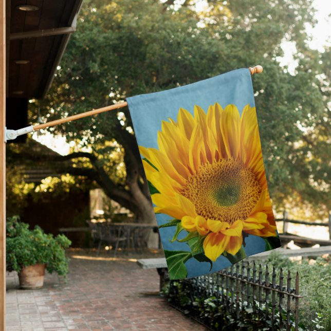 Solo Sunflower House Flag (In SItu)