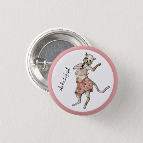 Soloist Cat Singer Pinback Button