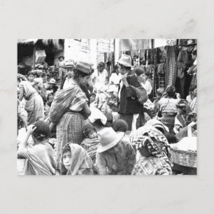 Sololá market Guatemala vintage photo Postcard