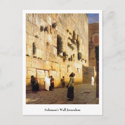 Solomans Wall Jerusalem Jean_Leon Gerome Postcard