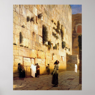 Soloman's Wall Jerusalem, Jean-Leon Gerome Poster