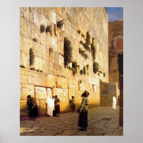 Solomans Wall Jerusalem Jean_Leon Gerome Poster