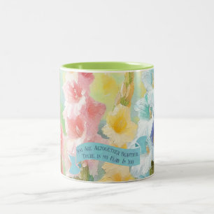 Solomon 4:7,Spring Bouquet,Bible Verses Mothers Two-Tone Coffee Mug