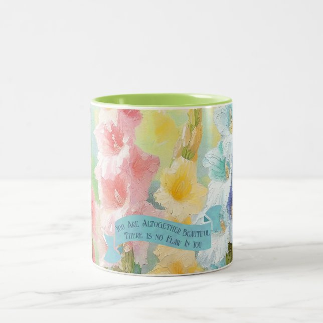Solomon 4:7,Spring Bouquet,Bible Verses Mothers Two-Tone Coffee Mug (Center)