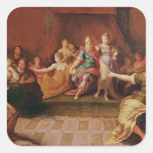 Solomon and his Women Square Sticker