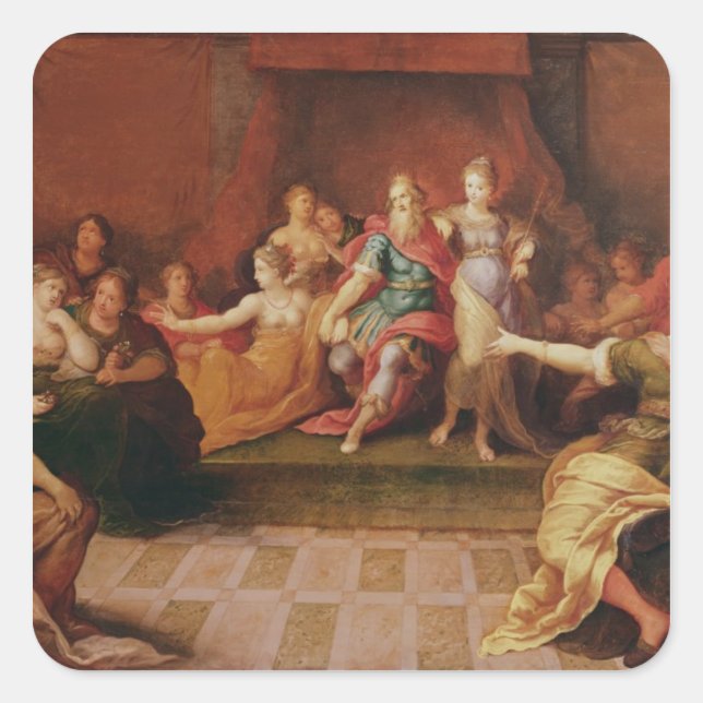 Solomon and his Women Square Sticker (Front)