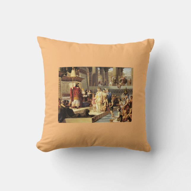 Solomon and the Queen of Sheba - Giovanni De Min Throw Pillow (Front)