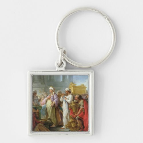 Solomon Before the Ark of the Covenant 1747 Keychain