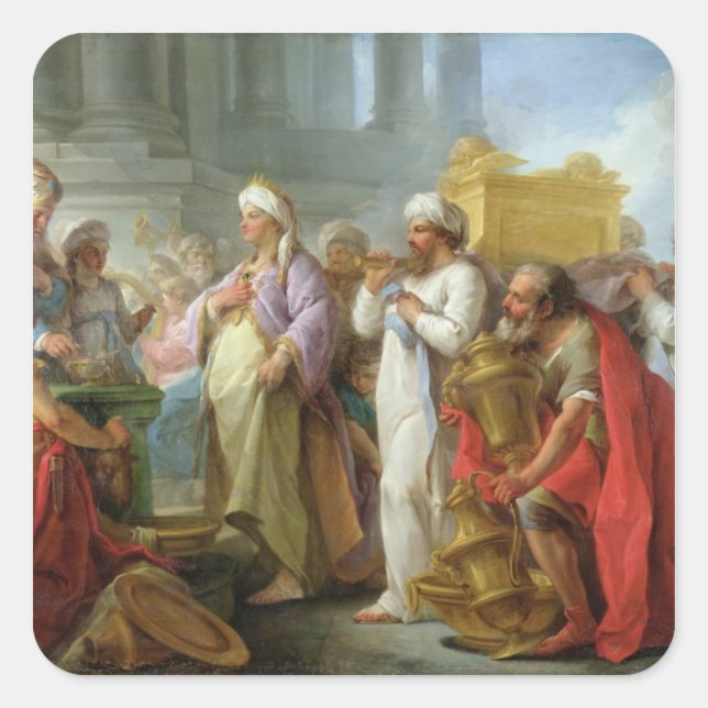 Solomon Before the Ark of the Covenant, 1747 Square Sticker (Front)