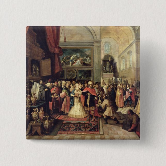 Solomon in the Treasury of the Temple, 1633 Button (Front)