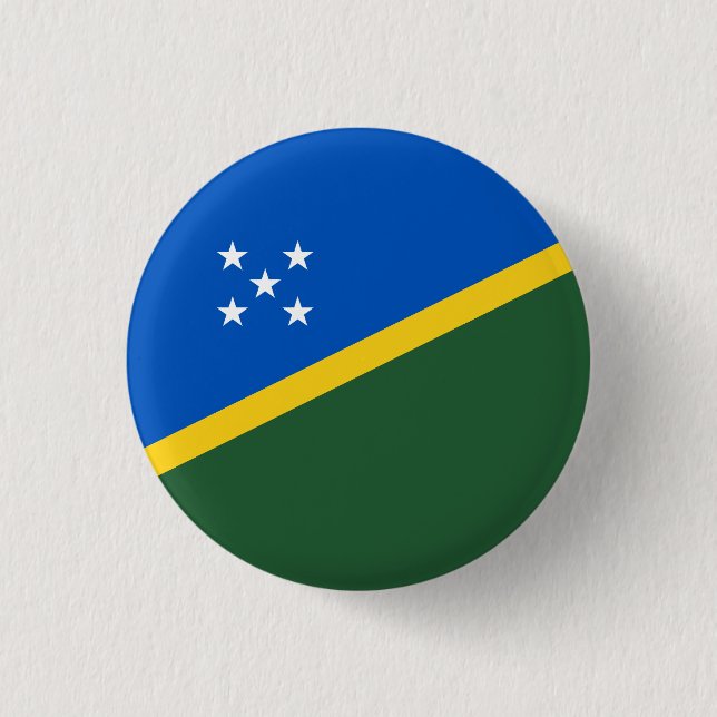 Solomon Islander Flag, Flag of Solomon Islands Button (Front)