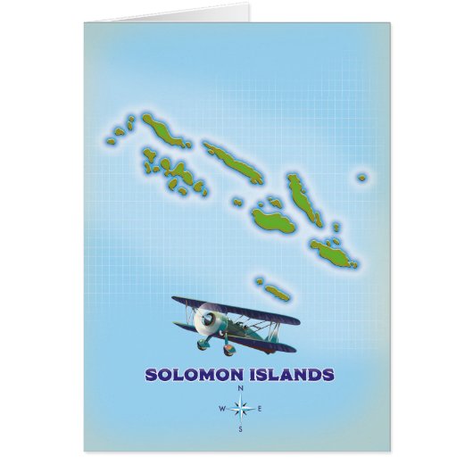 Solomon islands cartography map. cards (Front)