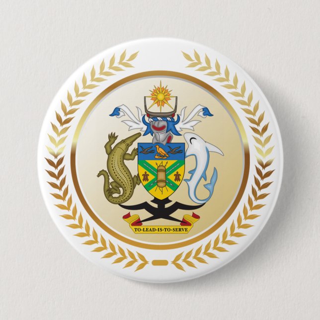 Solomon Islands Coat of Arms Button (Front)