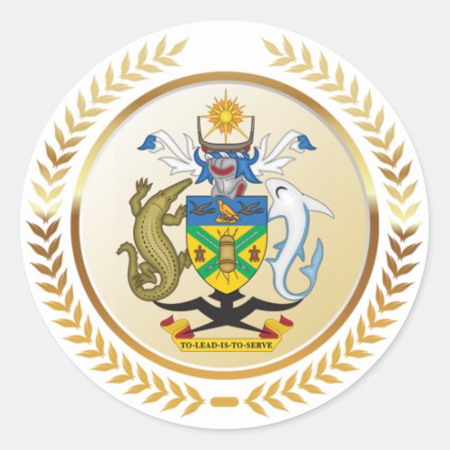 Solomon Islands Coat of Arms Classic Round Sticker