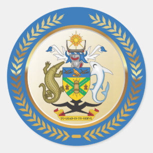 Solomon Islands Coat of Arms Classic Round Sticker