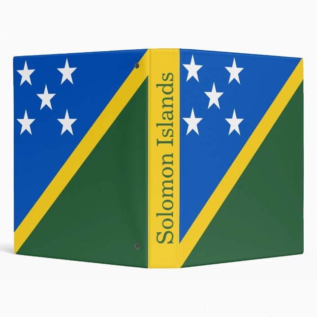 Solomon Islands Flag 3 Ring Binder (Background)
