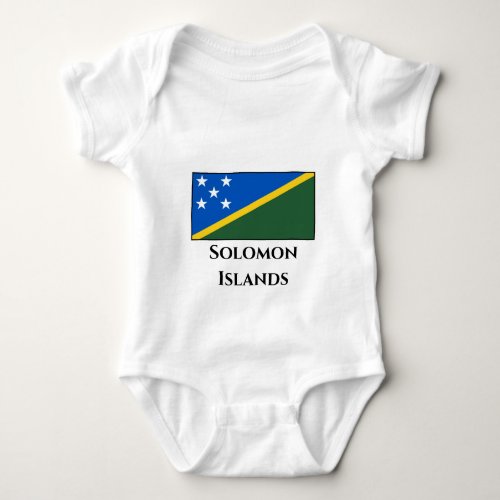 Solomon Islands Flag Baby Bodysuit