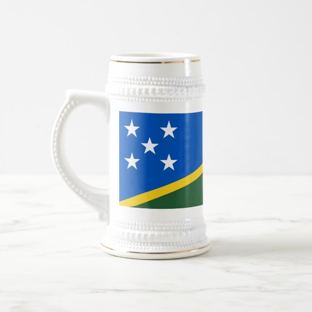 Solomon Islands Flag Beer Stein (Left)