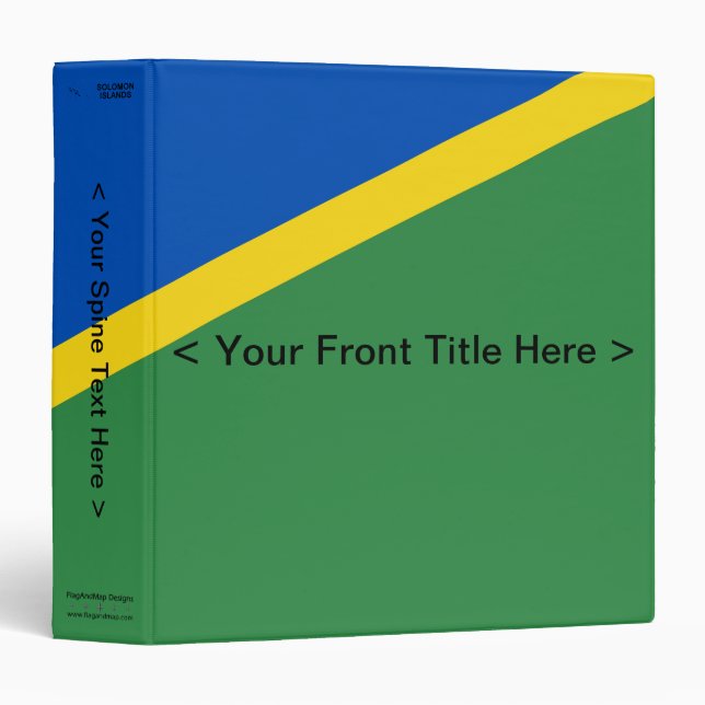 Solomon Islands Flag Binder (Front/Spine)