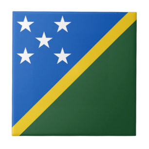 Solomon Islands Flag Ceramic Tile