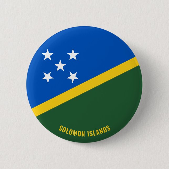 Solomon Islands Flag Charming Patriotic Button (Front)