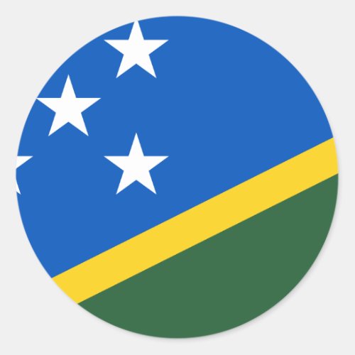 Solomon Islands Flag Classic Round Sticker